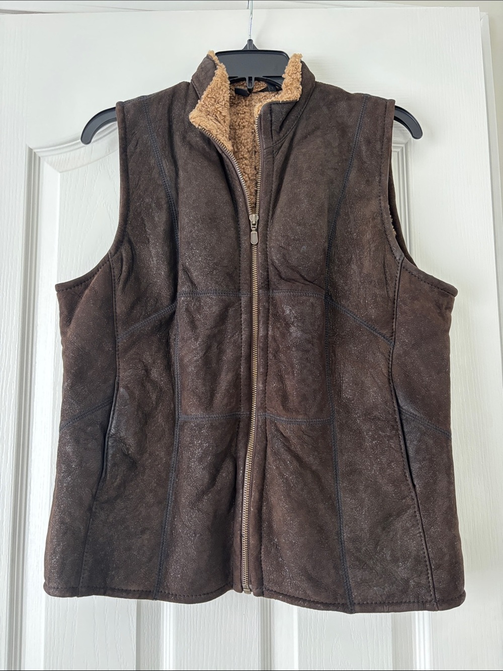 Audrey Talbot 100% Lamb Skin Outer 100% Pure Wool Lining - Cozy Zip Front